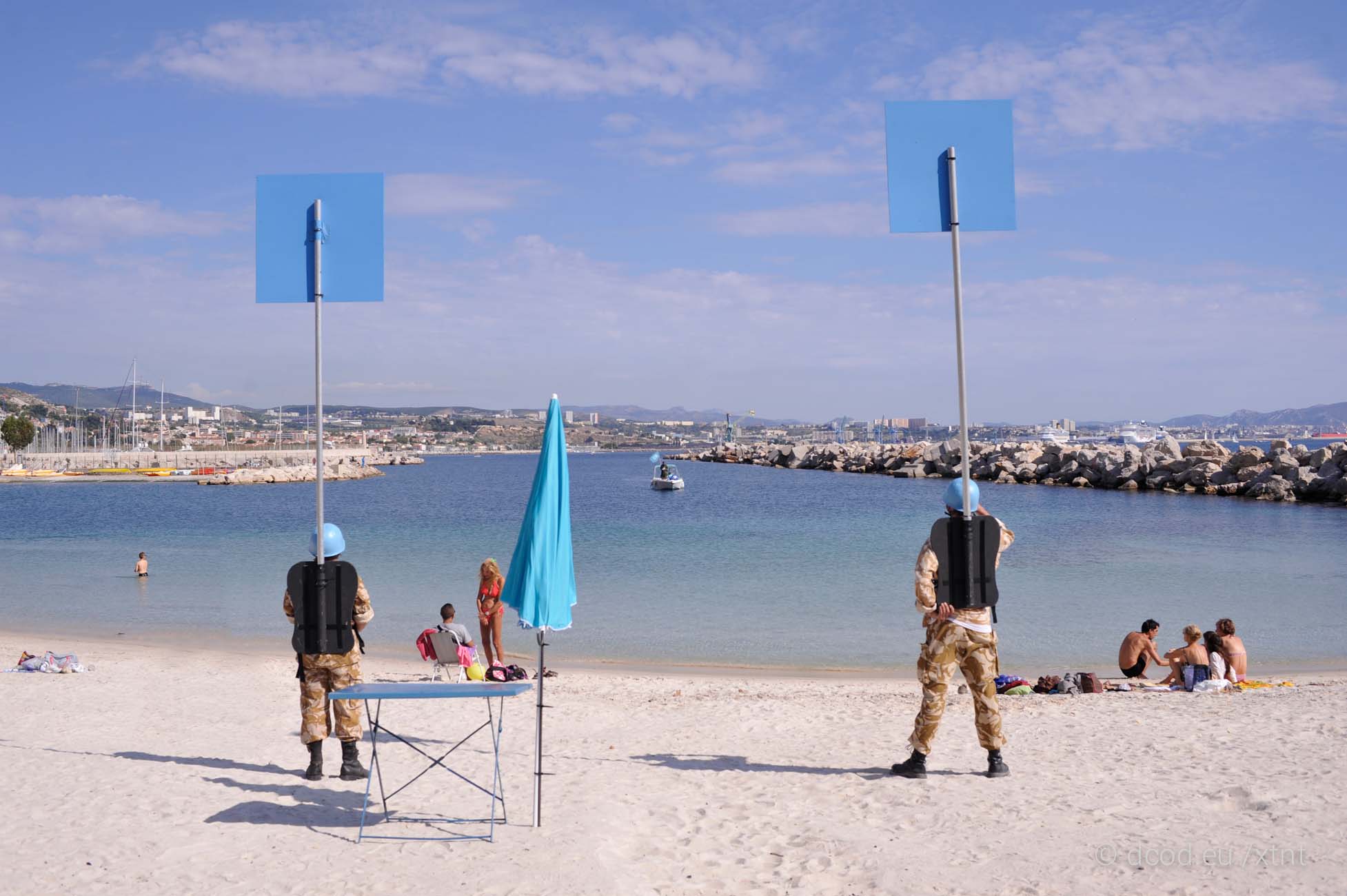 UN Soldiers on Beach